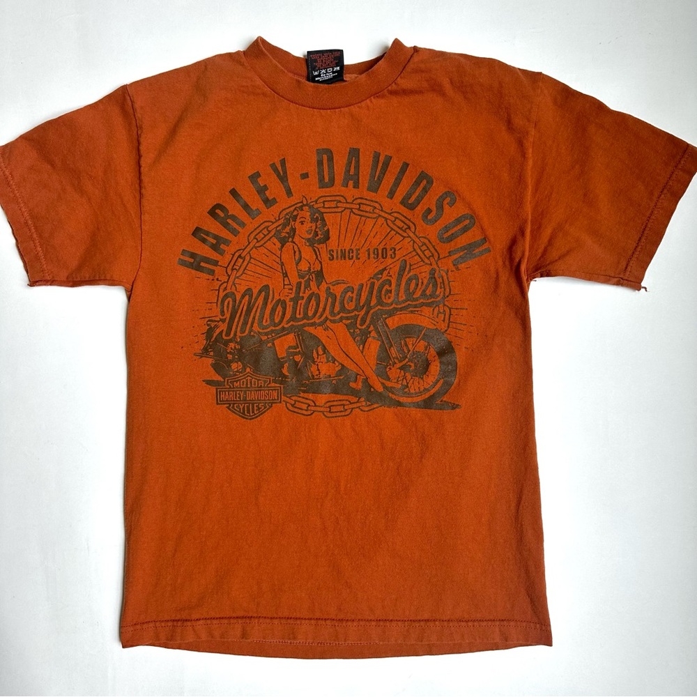Harley-Davidson Motorcycle Pinup Girl Alamo City San Antonio Texas T-Shirt M